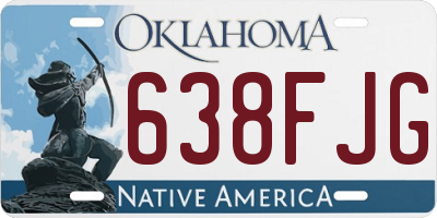 OK license plate 638FJG