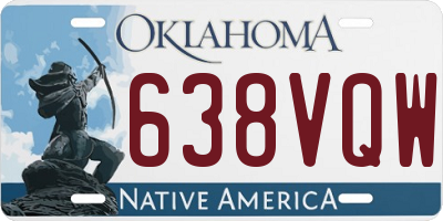 OK license plate 638VQW