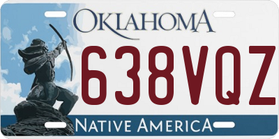 OK license plate 638VQZ