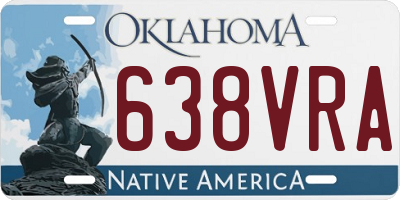 OK license plate 638VRA