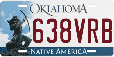 OK license plate 638VRB