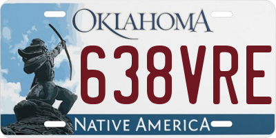 OK license plate 638VRE
