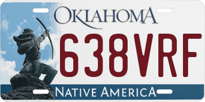 OK license plate 638VRF