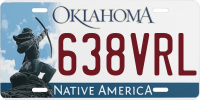 OK license plate 638VRL