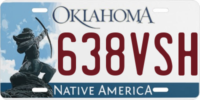 OK license plate 638VSH