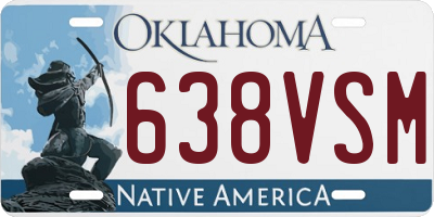 OK license plate 638VSM