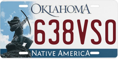 OK license plate 638VSO