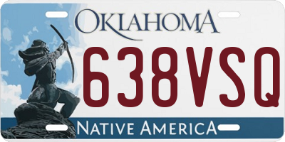 OK license plate 638VSQ