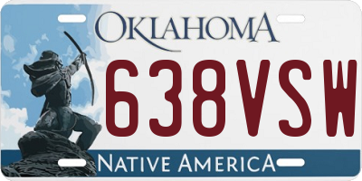 OK license plate 638VSW