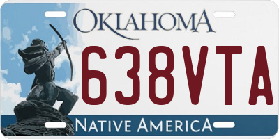 OK license plate 638VTA
