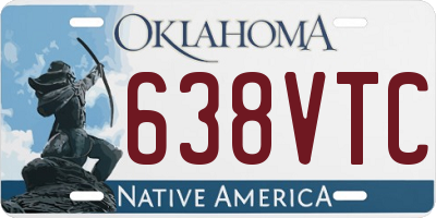 OK license plate 638VTC