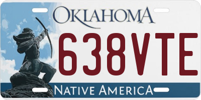 OK license plate 638VTE