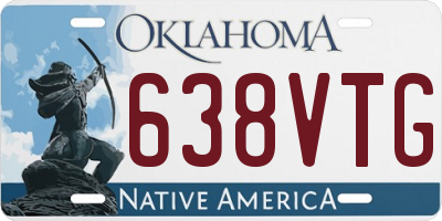 OK license plate 638VTG