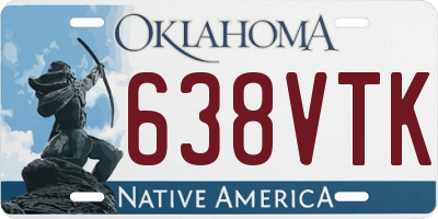 OK license plate 638VTK