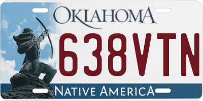 OK license plate 638VTN