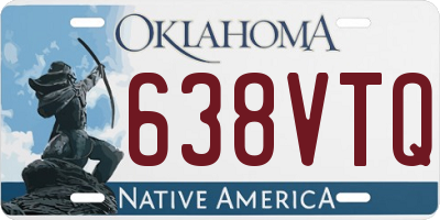 OK license plate 638VTQ