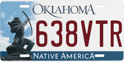 OK license plate 638VTR