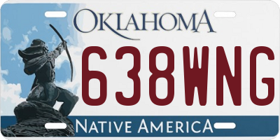 OK license plate 638WNG