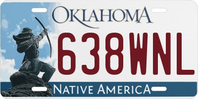OK license plate 638WNL