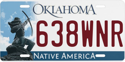 OK license plate 638WNR