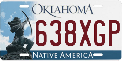 OK license plate 638XGP
