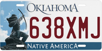 OK license plate 638XMJ