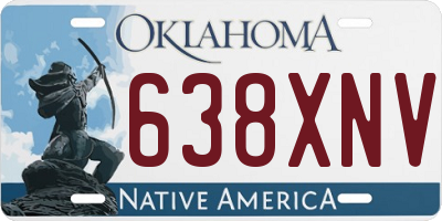 OK license plate 638XNV