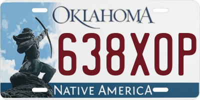 OK license plate 638XOP