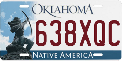 OK license plate 638XQC