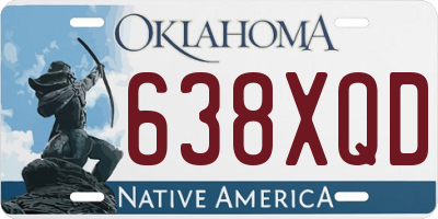 OK license plate 638XQD