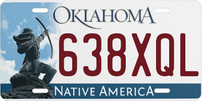 OK license plate 638XQL