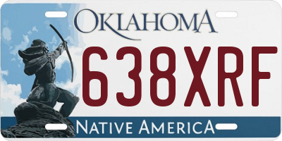 OK license plate 638XRF
