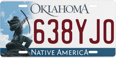 OK license plate 638YJO
