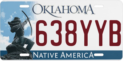 OK license plate 638YYB