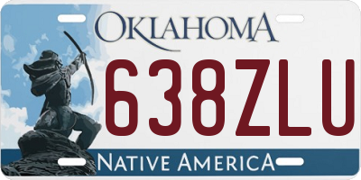 OK license plate 638ZLU