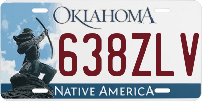 OK license plate 638ZLV
