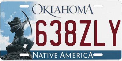 OK license plate 638ZLY