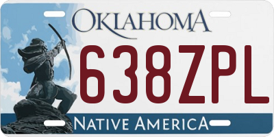 OK license plate 638ZPL