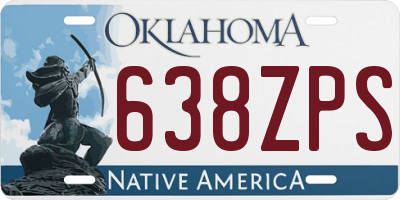 OK license plate 638ZPS