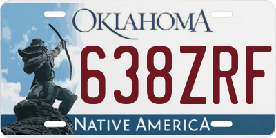OK license plate 638ZRF
