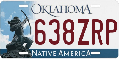 OK license plate 638ZRP