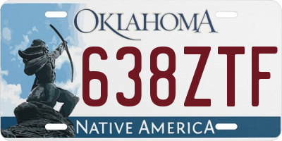 OK license plate 638ZTF