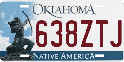 OK license plate 638ZTJ