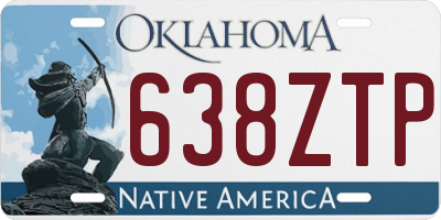 OK license plate 638ZTP