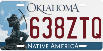 OK license plate 638ZTQ