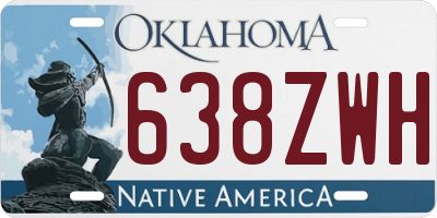 OK license plate 638ZWH