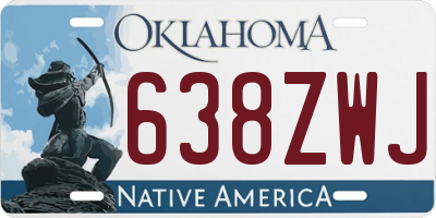 OK license plate 638ZWJ