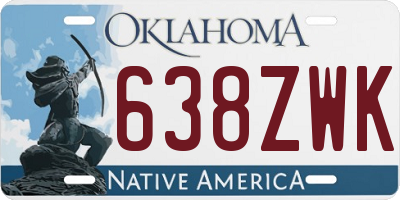 OK license plate 638ZWK