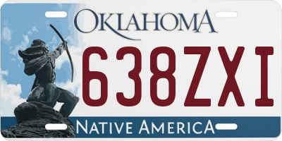 OK license plate 638ZXI