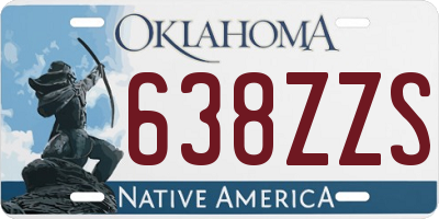 OK license plate 638ZZS